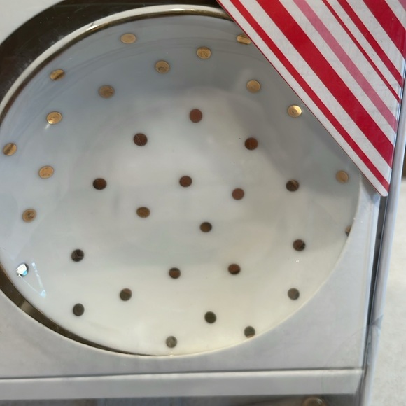 NWT Cream & Gold Accessory Gift Set - Bracelets, Dish, Wallet & Bag Charm - Picture 4 of 7